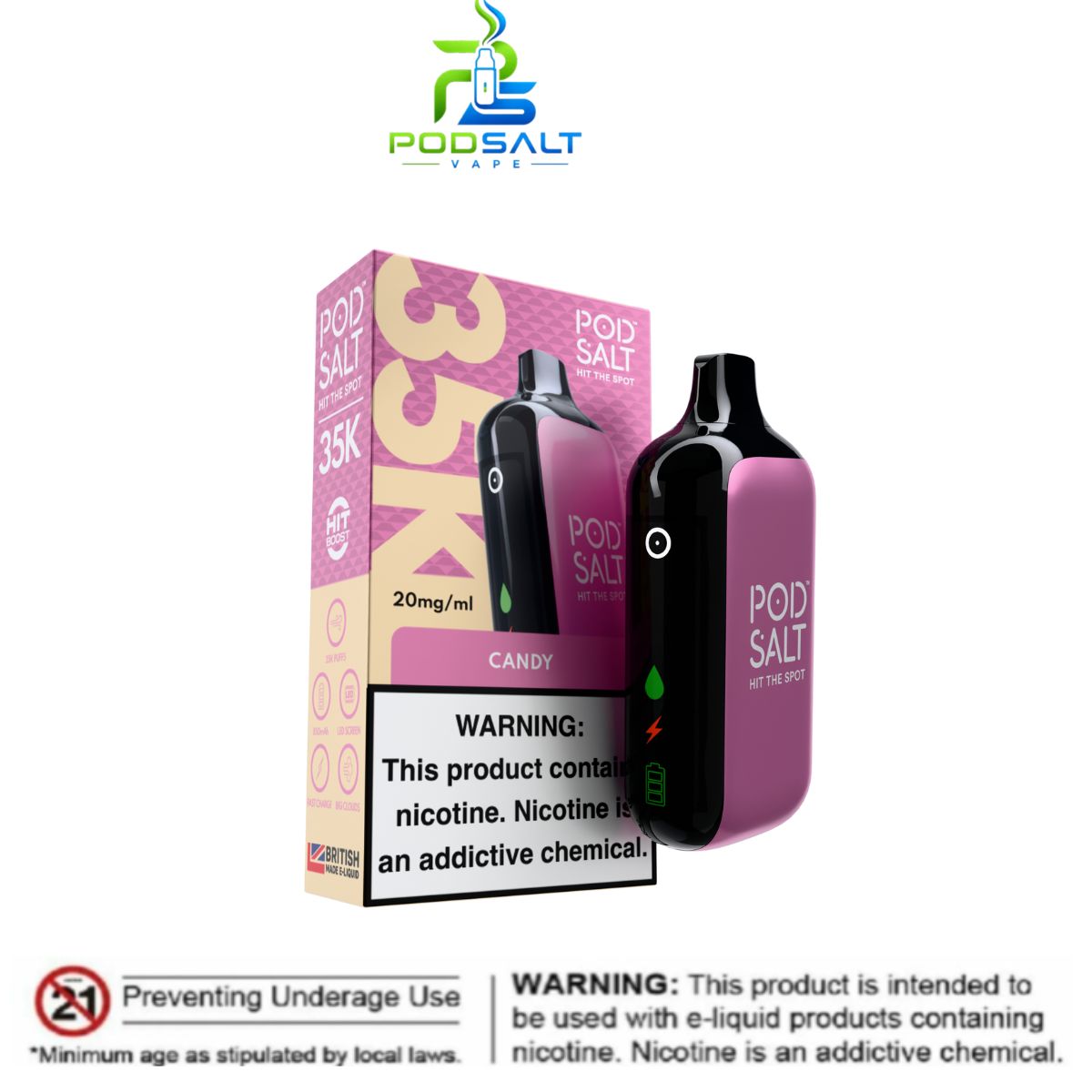 Pod Salt 35000 Puffs Candy