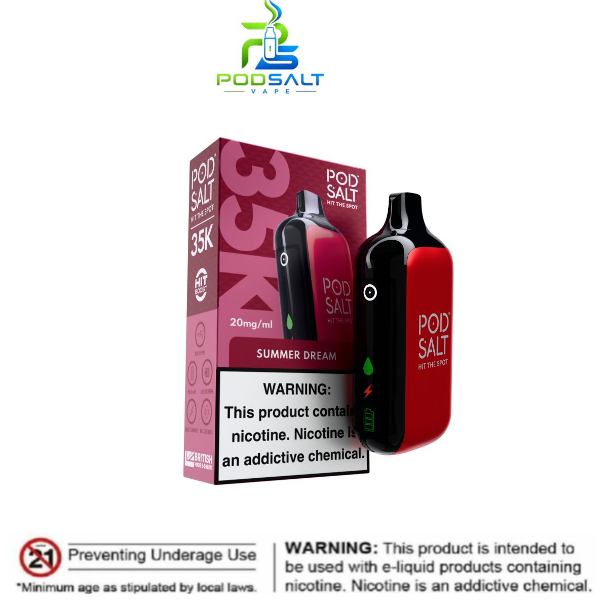 Pod Salt 35000 Puffs Summer Dream Pod Salt 35000 Puffs Summer Dream