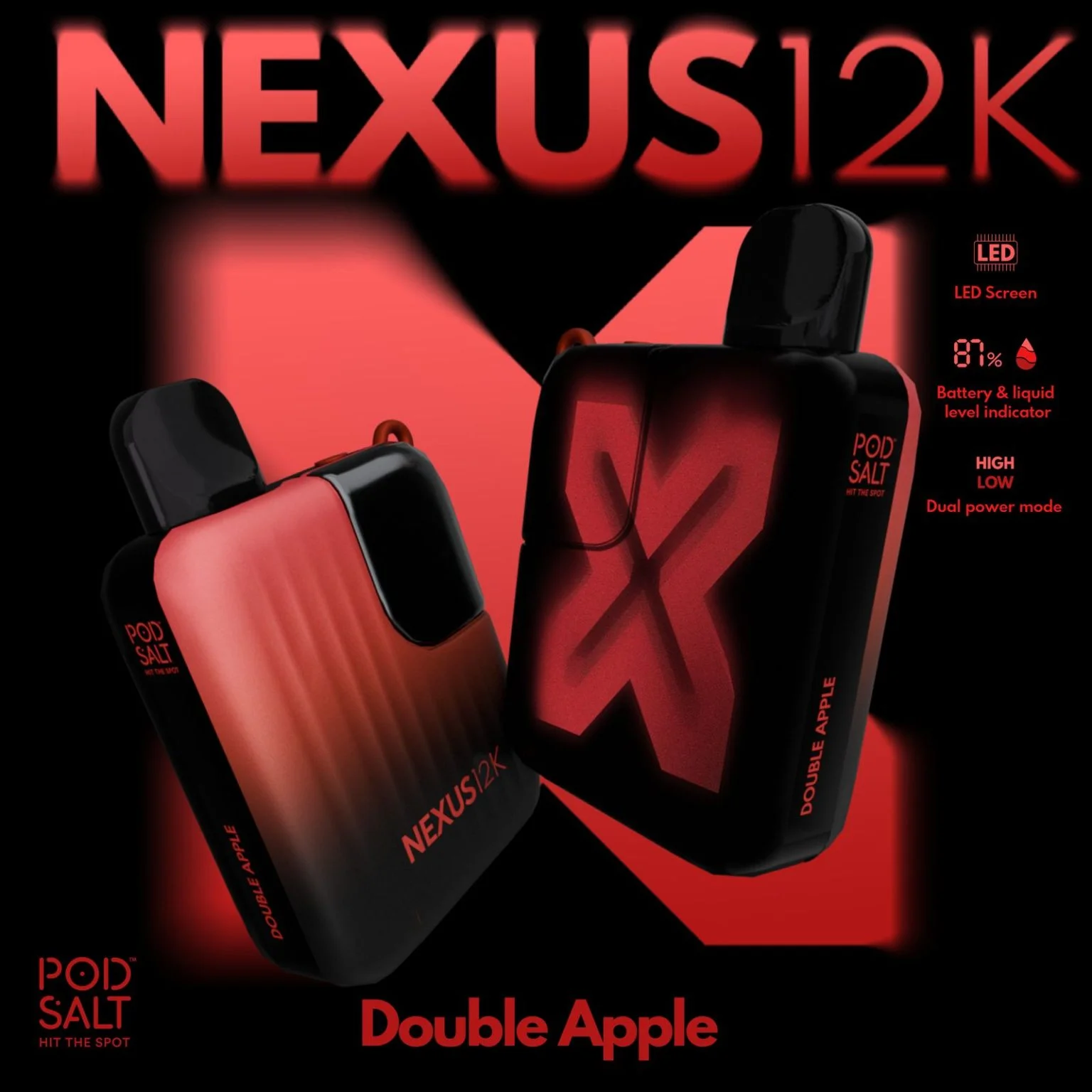 Pod Salt Nexus 12000 Puffs Double Apple Pod Salt Nexus 12000 Puffs Double Apple
