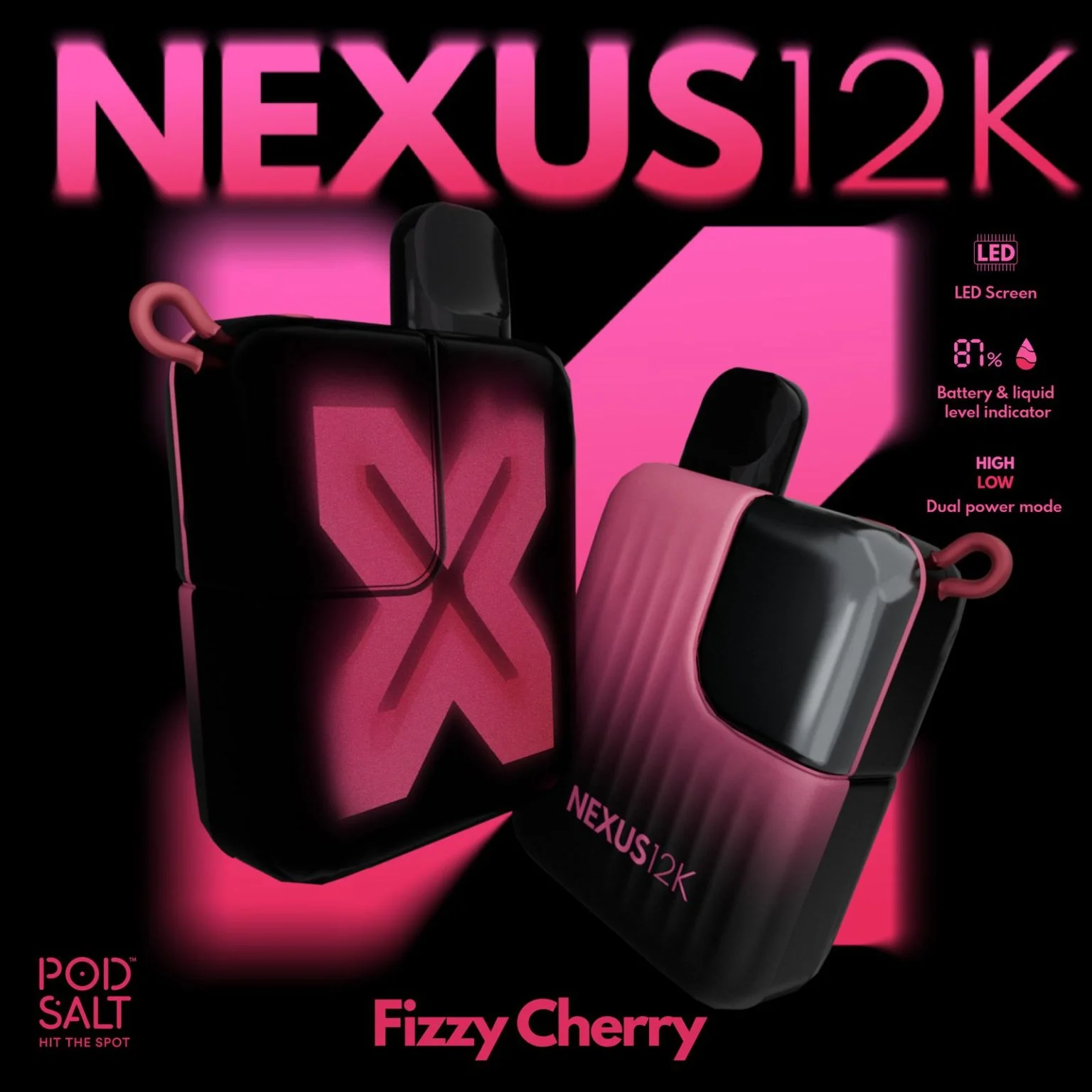 Pod Salt Nexus 12000 Puffs Fizzy Cherry Pod Salt Nexus 12000 Puffs Fizzy Cherry