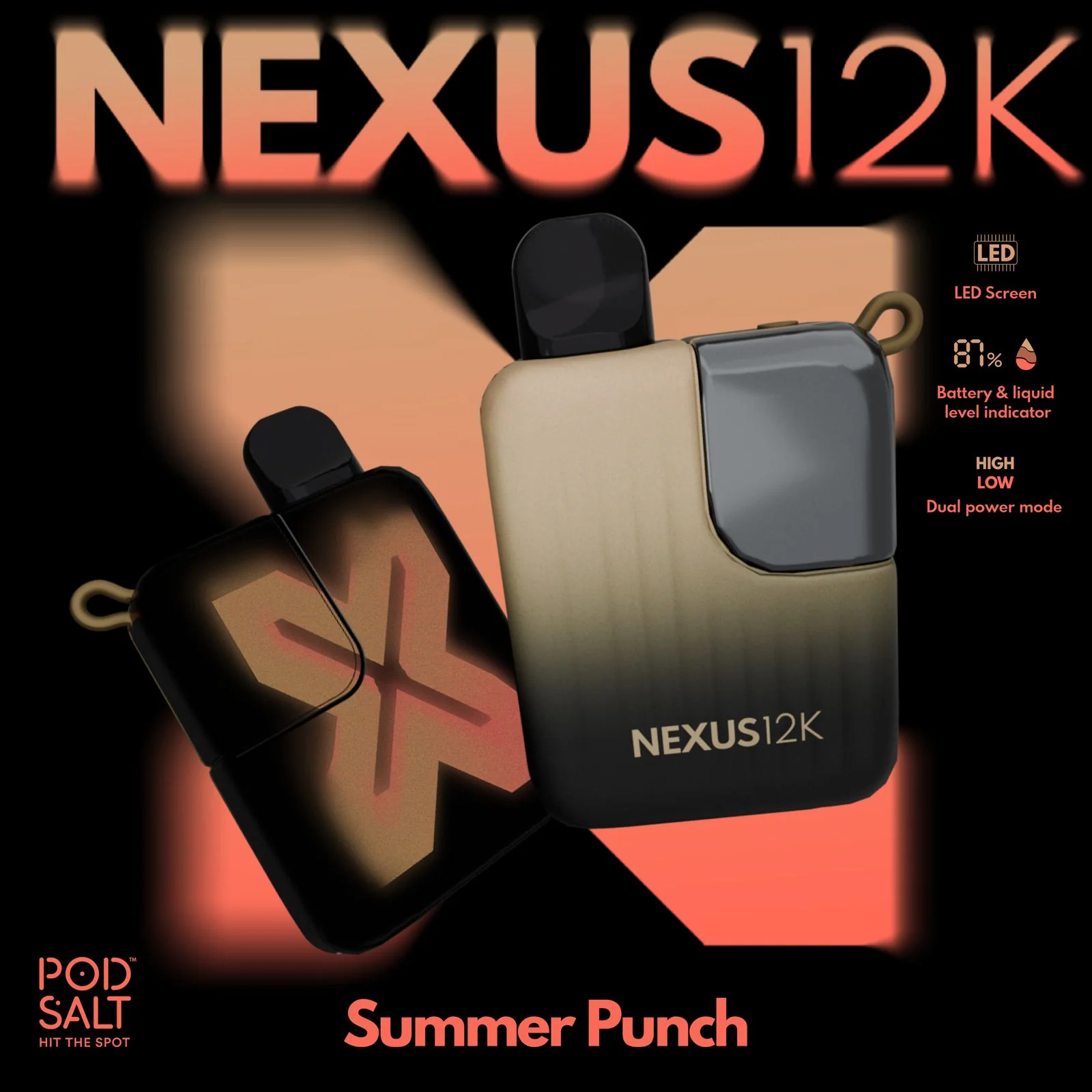Pod Salt Nexus 12000 Puffs Summer Punch Pod Salt Nexus 12000 Puffs Summer Punch