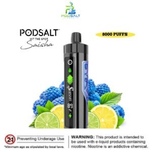 Pod Salt Shisha 8000 Puffs Blue Razz Lemonade Dubai