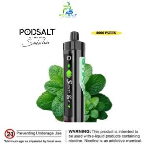 Pod Salt Shisha 8000 Puffs Spearmint