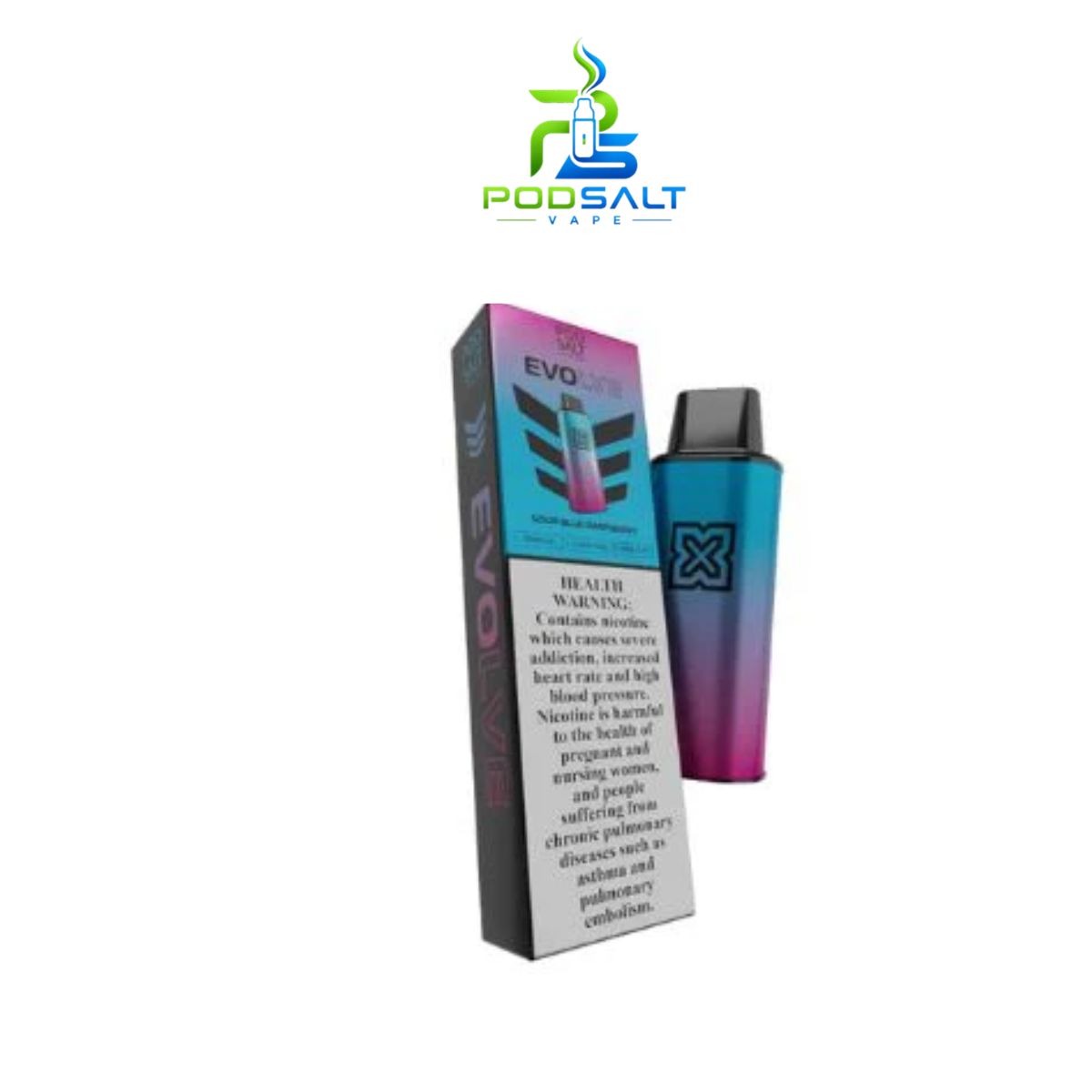 POD SALT EVOLVE 6000 Puffs Blue Raspberry Dubai POD SALT EVOLVE 6000 Puffs Blue Raspberry