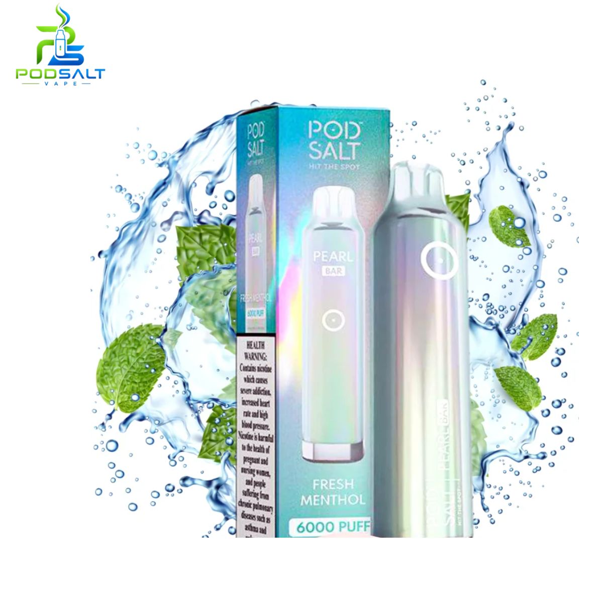 Pod Salt Pearl Bar 6000 Puffs Fresh Menthol Dubai Pod Salt Pearl Bar 6000 Puffs Fresh Menthol - Image 1