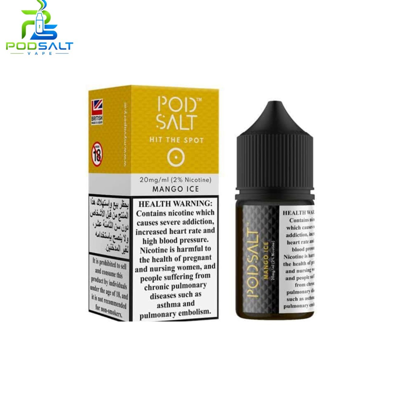 Pod Salt Mango Ice 30ml Salt Nic Dubai Pod Salt Mango Ice 30ml Salt Nic